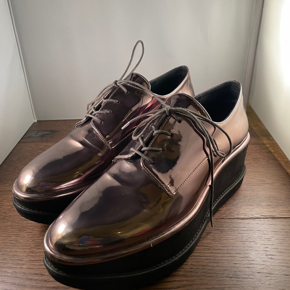 Stuart Weitzman Lace UPS Patent Leather